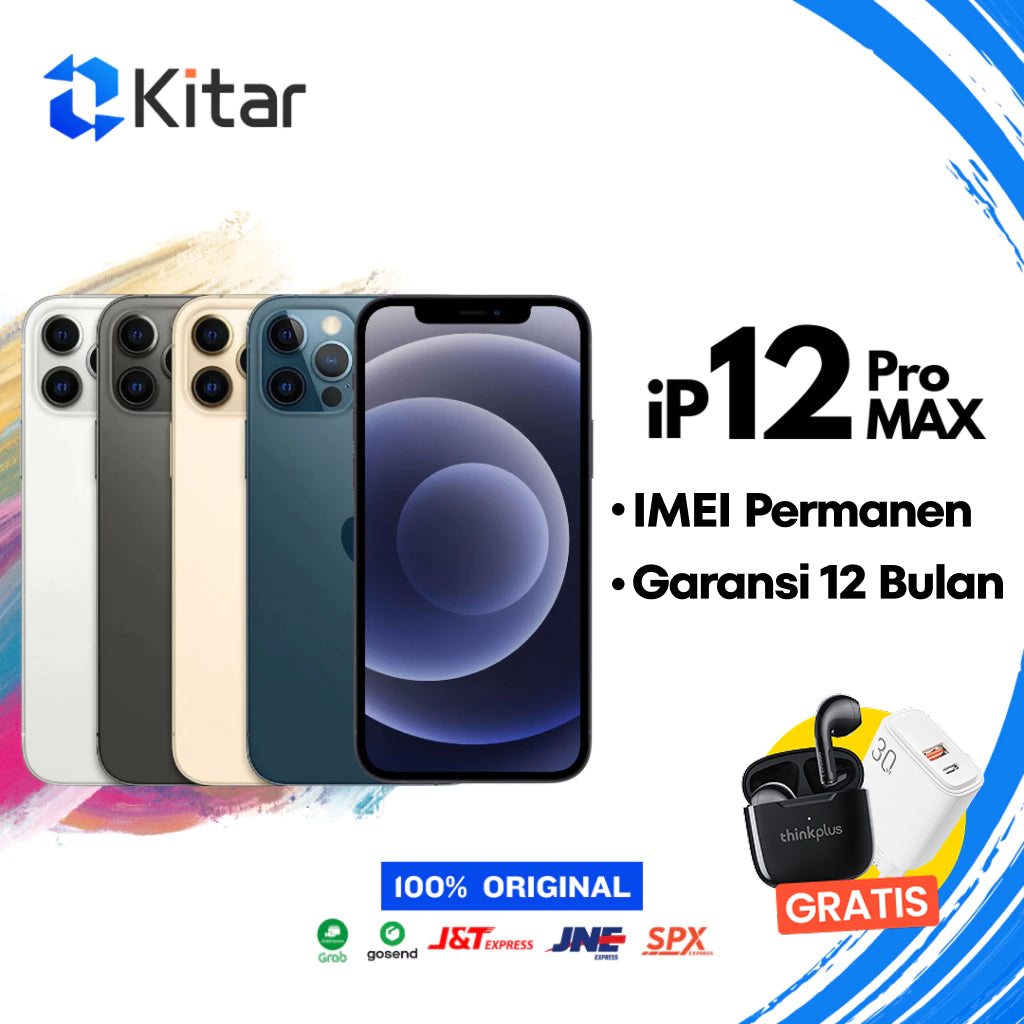 iPhone 12 Pro Max ex iBox Beacukai IMEI Permanen Garansi 12 Bln 100% Original Second iPhone FULLSET 128GB 256GB 512GB