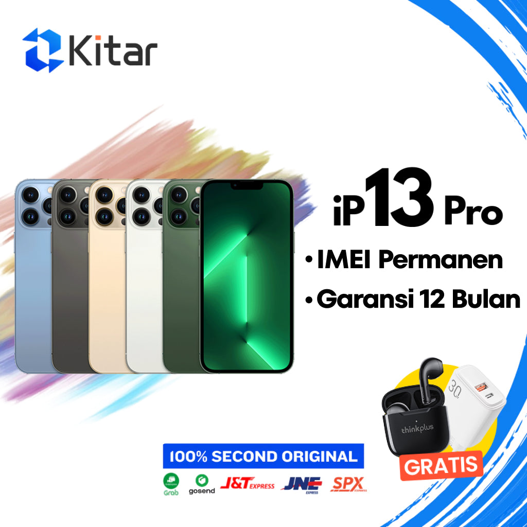 iPhone 13 Pro ex iBox Beacukai IMEI Permanen Garansi 12 Bln 100% Original Second Resmi FULLSET BC 128GB 256GB 512GB 1TB