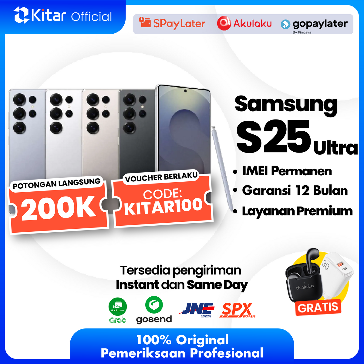 Samsung S25 Ultra Second Original Resmi IMEI Permanen + Garansi 1 Tahun Kitar