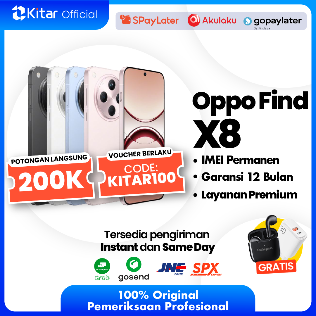 Oppo Find X8 Second Original Resmi IMEI Permanen + Garansi 1 Tahun
