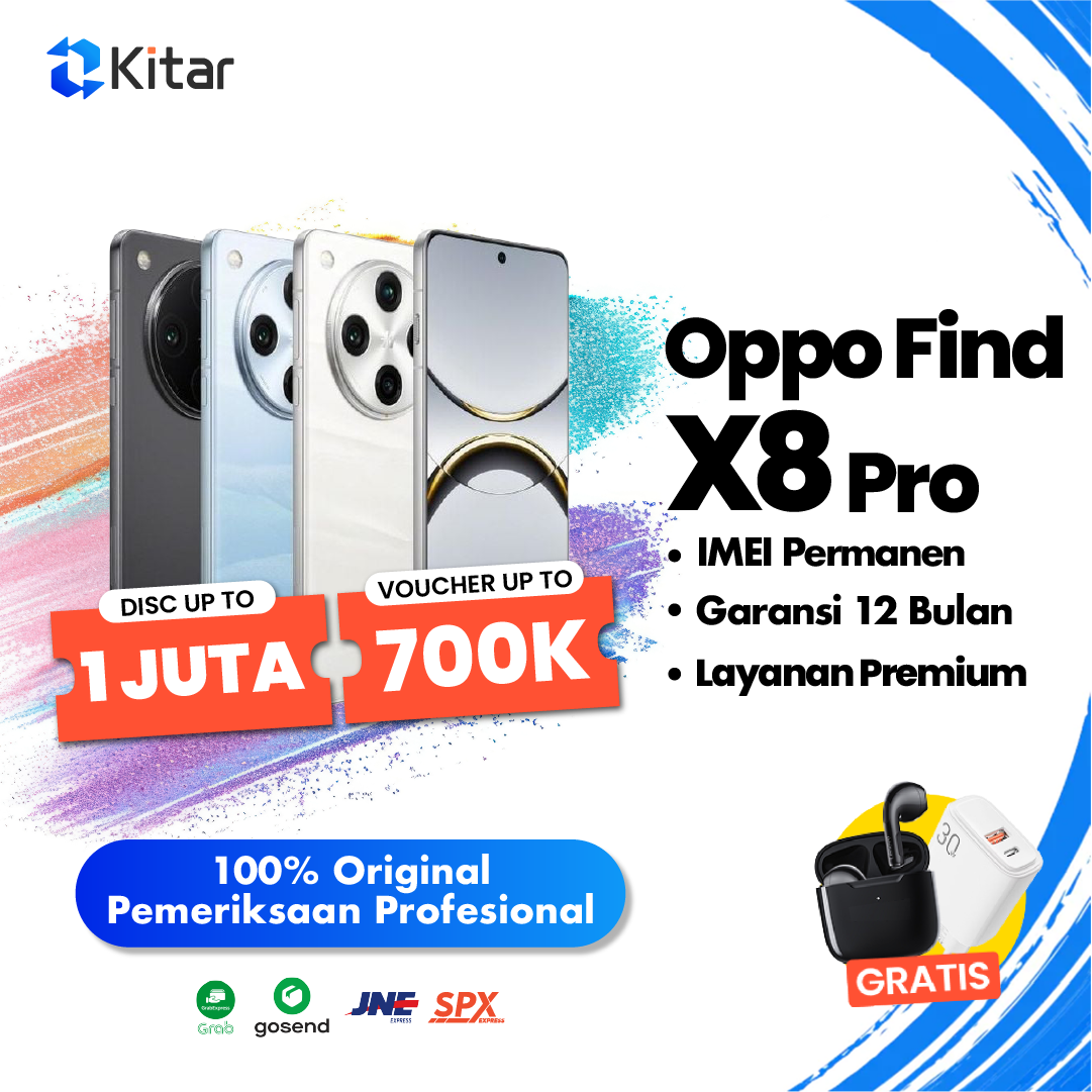 OPPO Find X8 Pro 512GB ex SEIN Space Black Kondisi Baik
