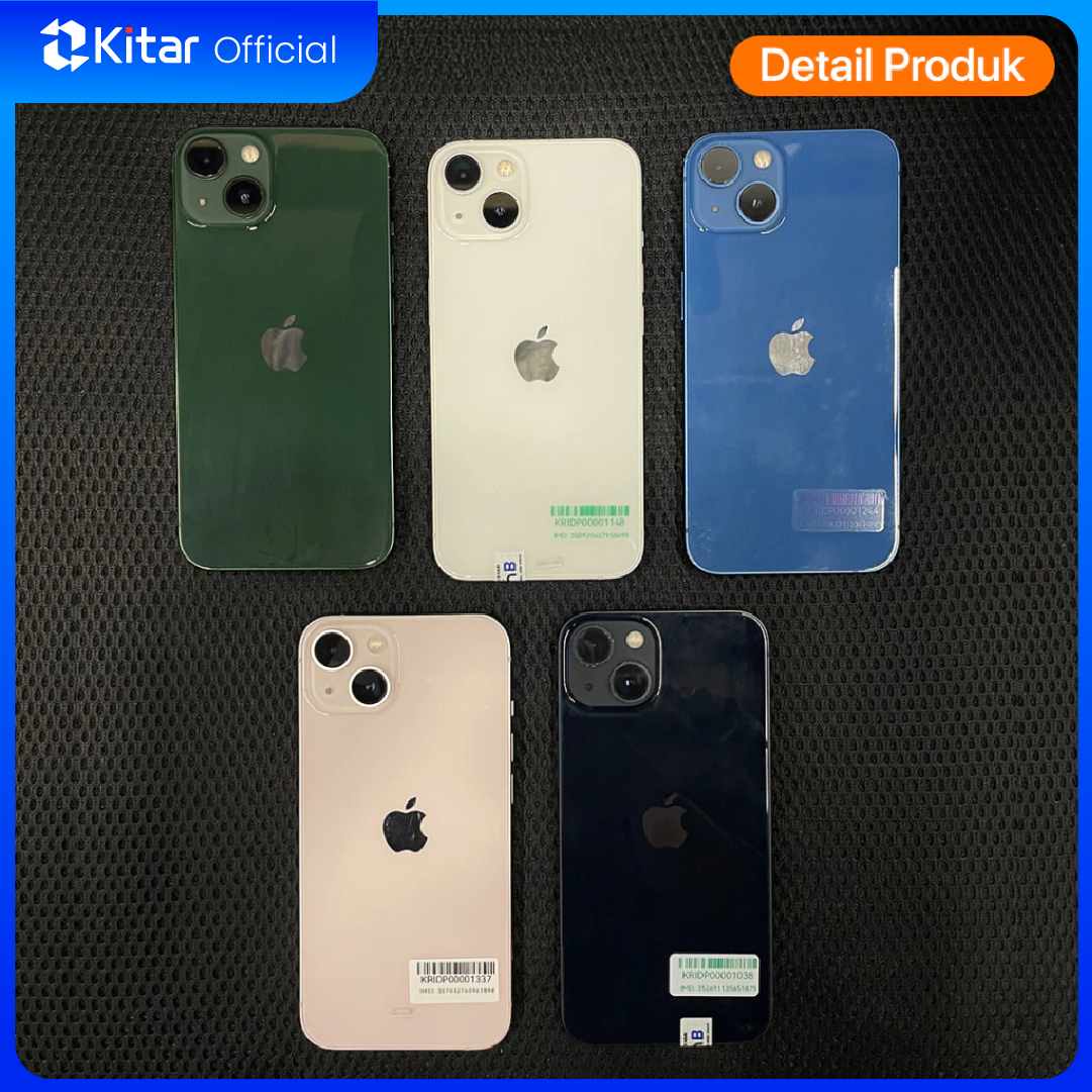 iPhone 13 Second Original Resmi IMEI Permanen + Garansi 1 Tahun Kitar
