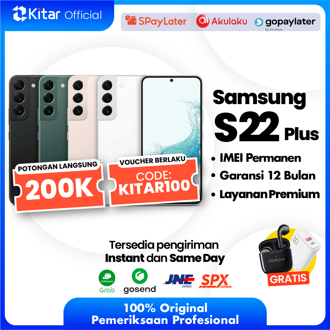 Samsung S22 Plus Second Original Resmi IMEI Permanen + Garansi 1 Tahun