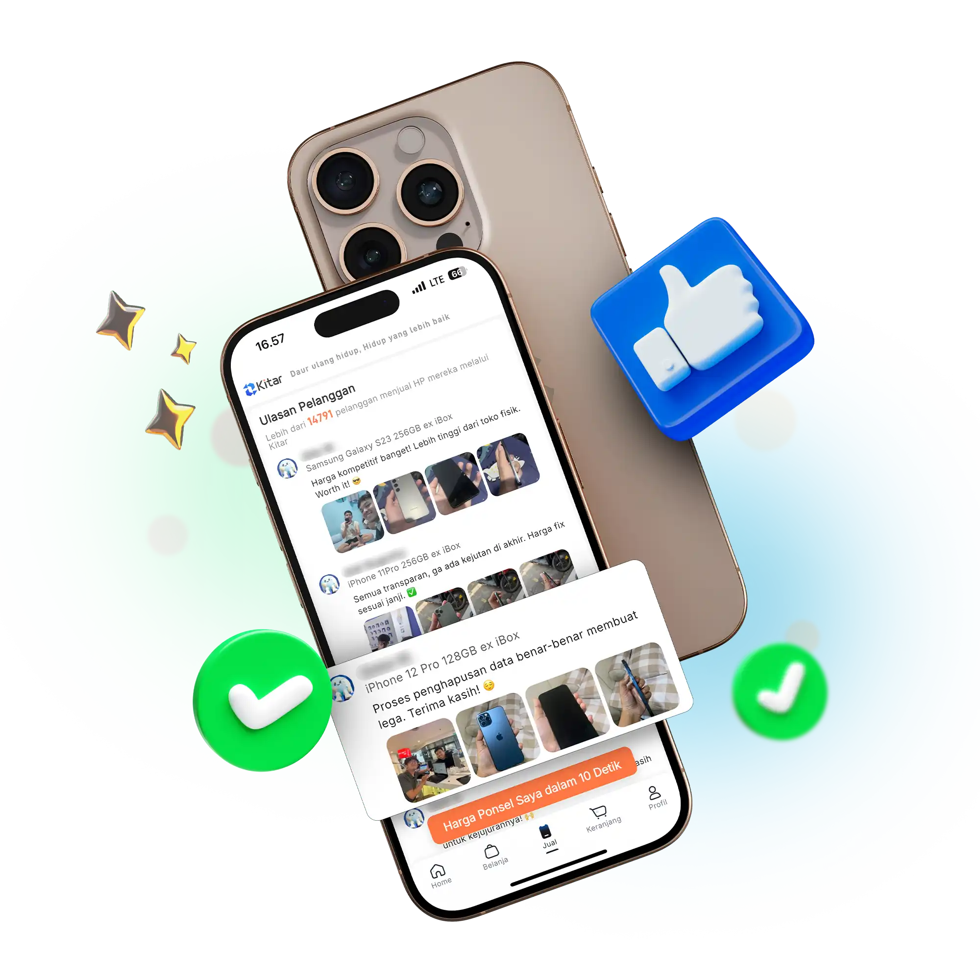 aplikasi jual beli hp bekas berkualitas kitar jual dengan data aman