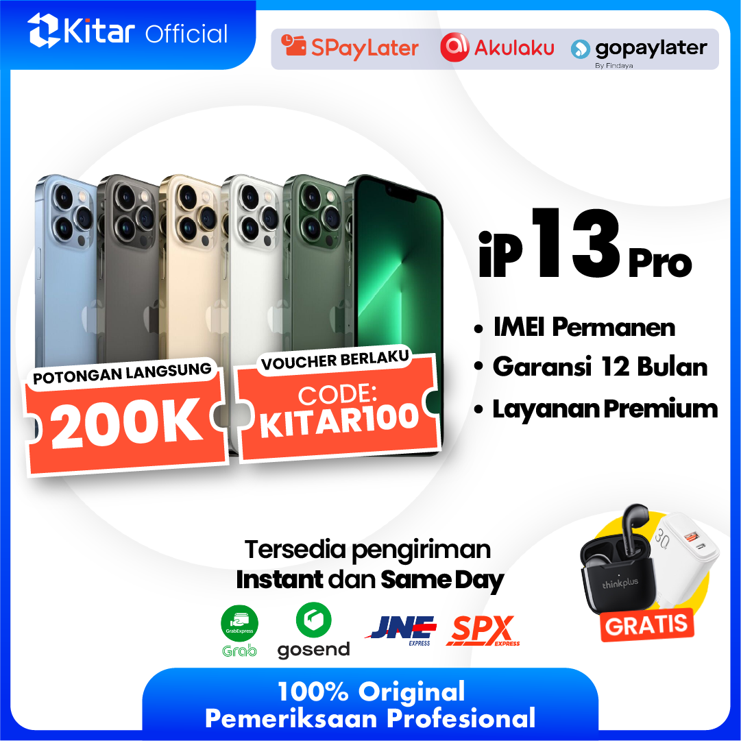 iPhone 13 Pro Second Original Resmi IMEI Permanen + Garansi 1 Tahun