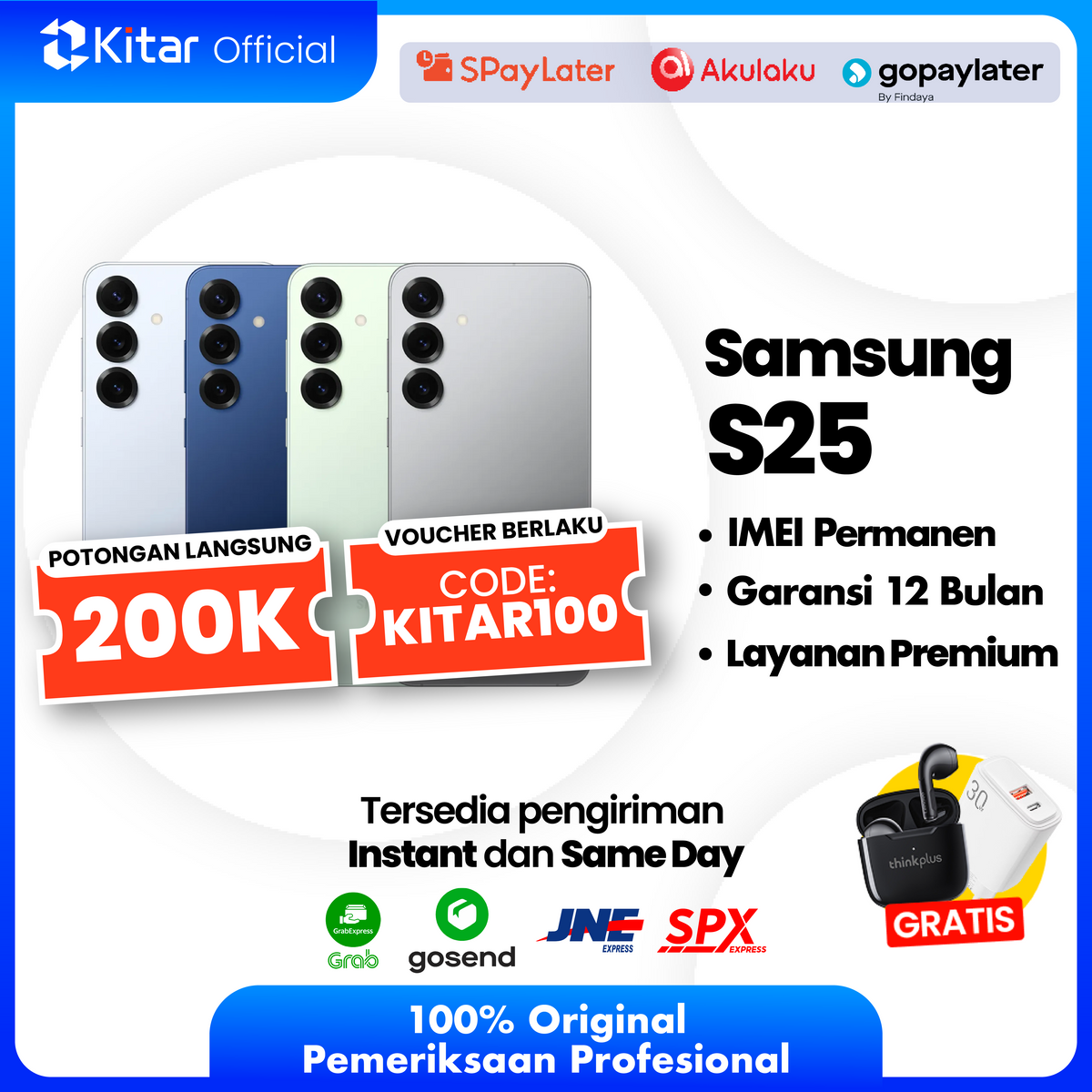 Samsung S25 Second Original Resmi IMEI Permanen + Garansi 1 Tahun Kitar