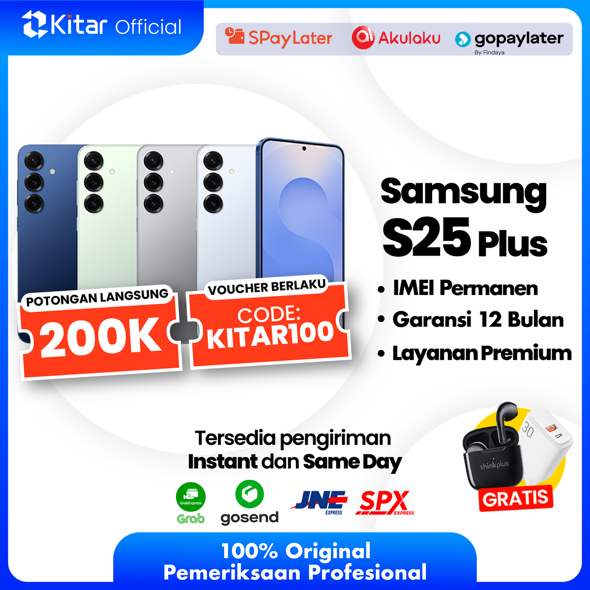 Samsung S25 Plus Second Original Resmi IMEI Permanen + Garansi 1 Tahun Kitar