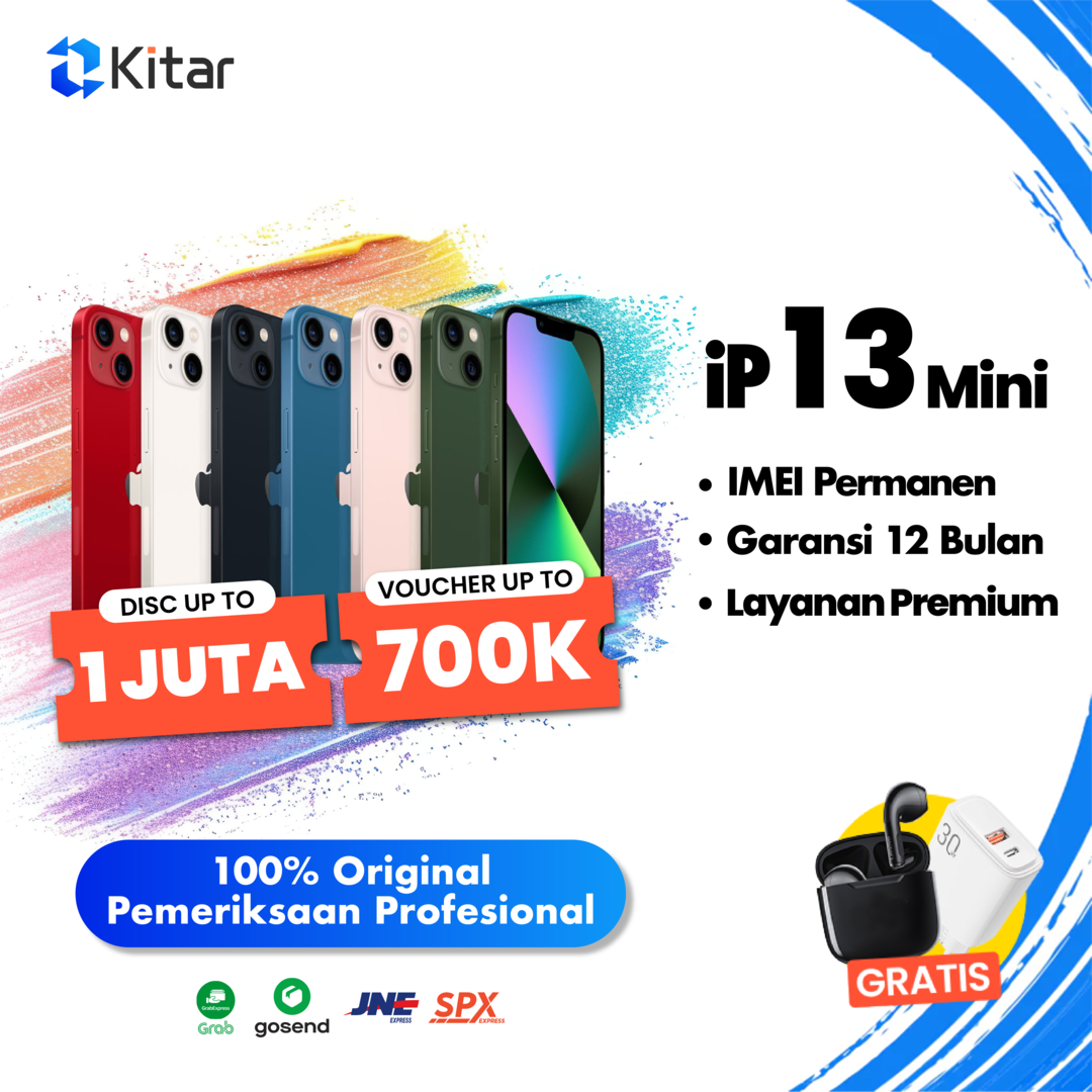 iPhone 13 Mini ex iBox IMEI Permanen Garansi 12 Bln 100% Original Second iPhone FULLSET 128GB 256GB 512GB