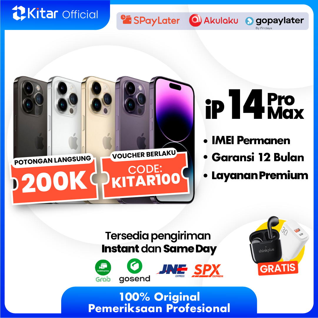 iPhone 14 Pro Max Second Original Resmi IMEI Permanen + Garansi 1 Tahun