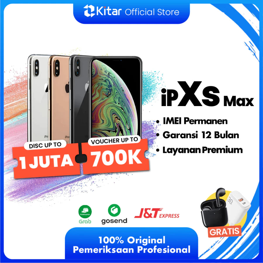iPhone XS Max Second Original Resmi IMEI Permanen + Garansi 1 Tahun